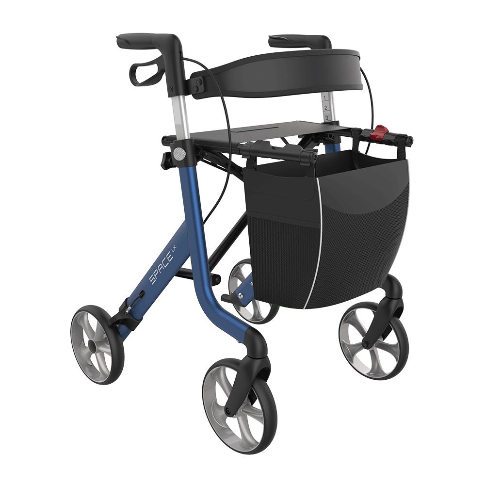 Rollator 4 roues SPACE LX BLEU TAILLE L